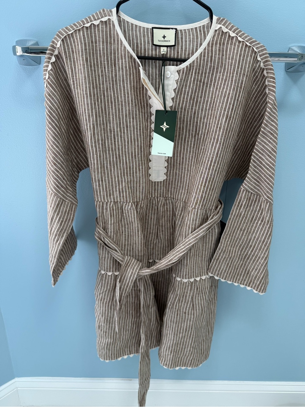 Tuckernuck Brown Stripe Belted Dress - Picture 5 of 7